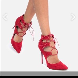Red women Heels